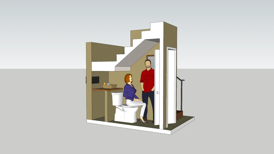 Baño Mínimo Bajo Escalera