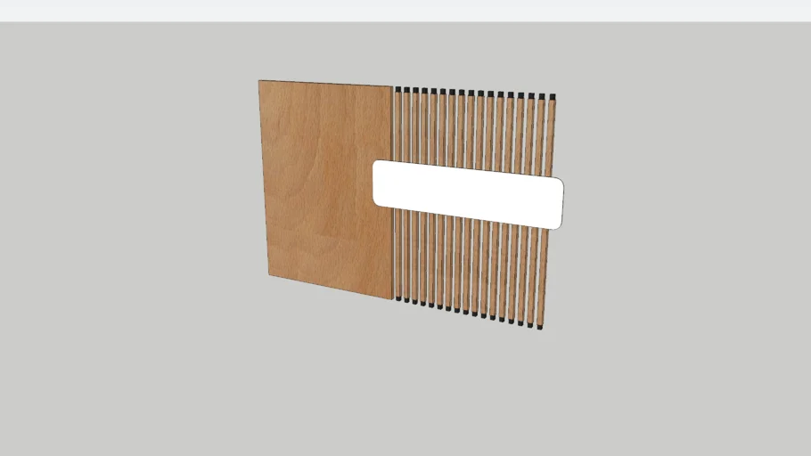 wooden side partition | 3D Warehouse
