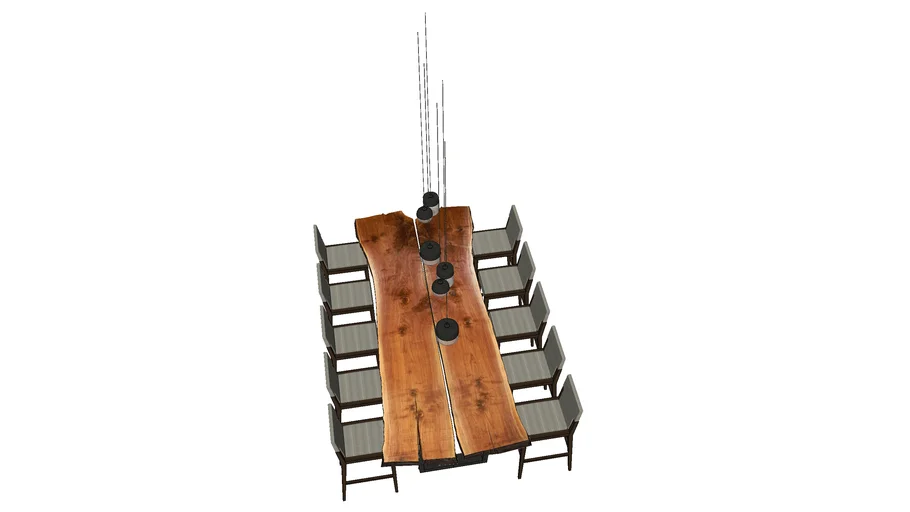 Reclaimed Live Edge Raw Wood Table