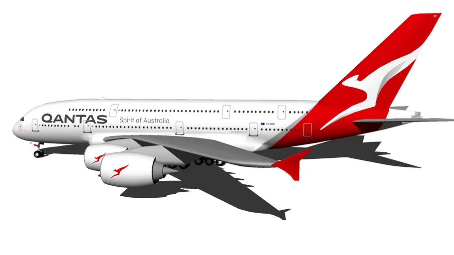 Qantas Airbus A380-842 VH-OQF "Charles Kingsford Smith" (New Livery 2018)