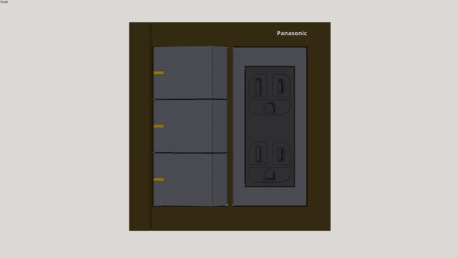 Panasonic Glatima Light Switch and Power Outlet Combination in Bronze