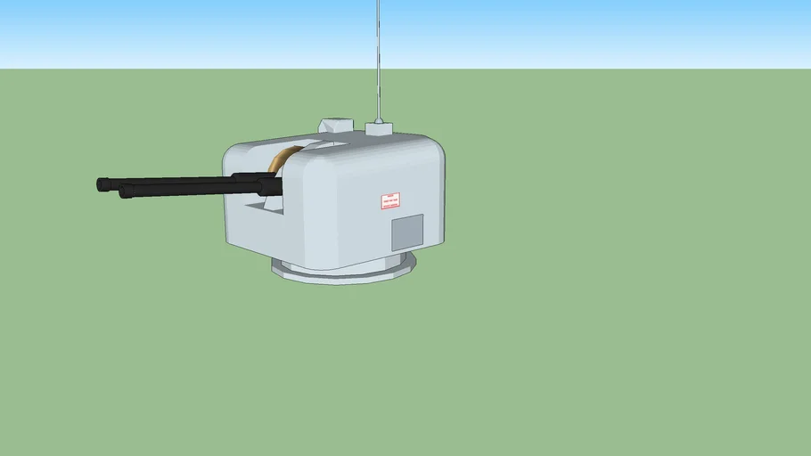 Naval 4.5 inch mark 6 gun, with whip