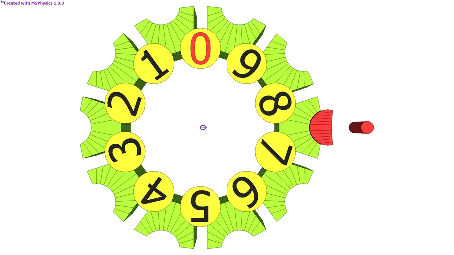 MSPhysics Geneva wheel single