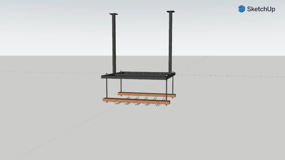 Princeton-RHGC hanging kitchen wine rack