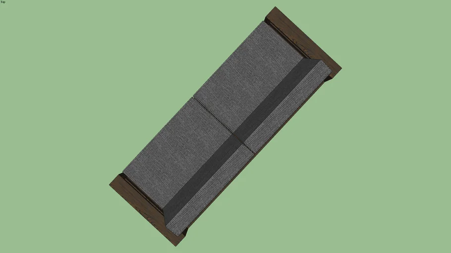 3 seater wooden sofa