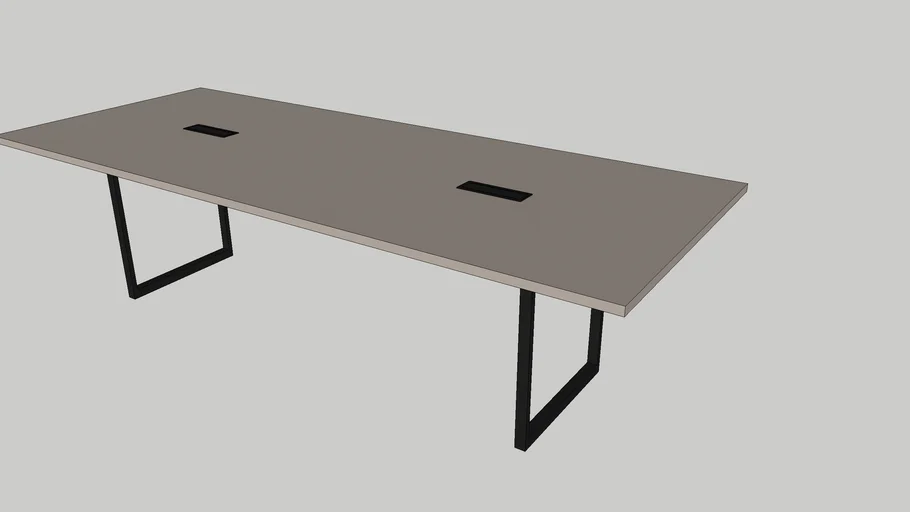 Mesa reunião pé metal