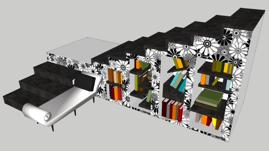 bookshelves staircase