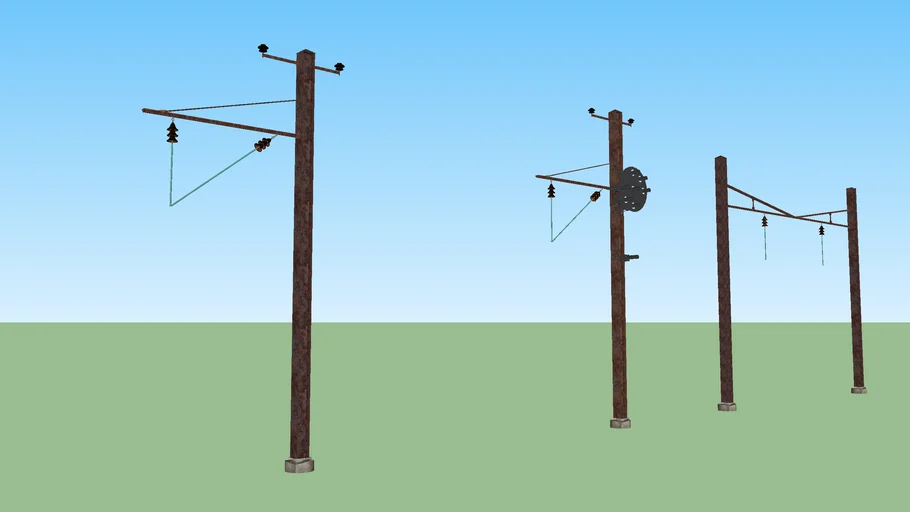 Pennsylvania Railroad Catenary Wire poles 