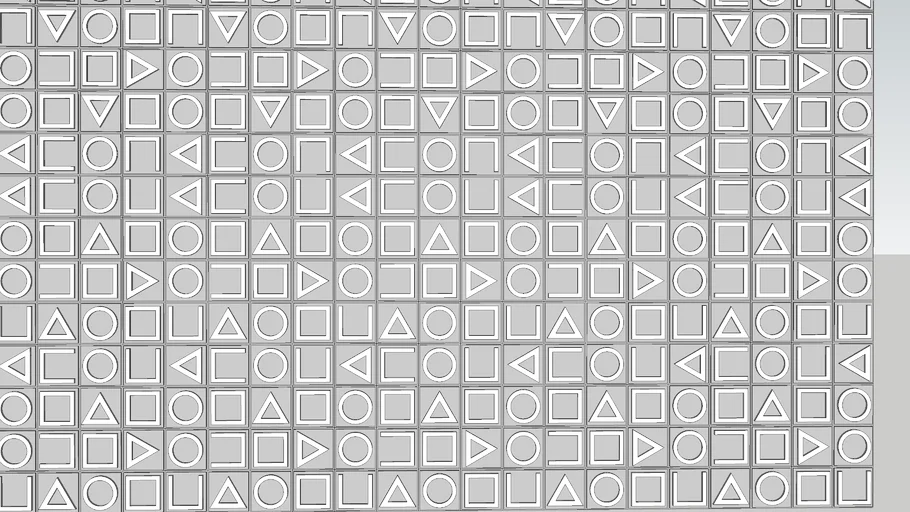 DECORATIVE WALL WITH GEOMETRIC ICON