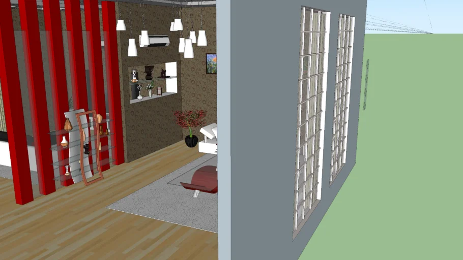 Interior design ( ruang tamu & Ruang Keluarga)
