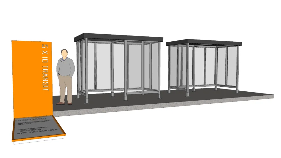Transit Shelter (5x10 Flat Pan Roof)