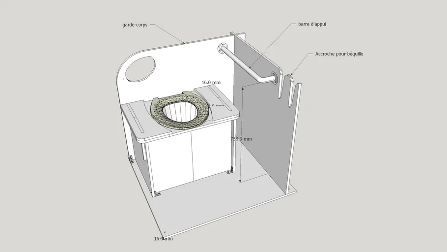 siège toilette sèche PMR