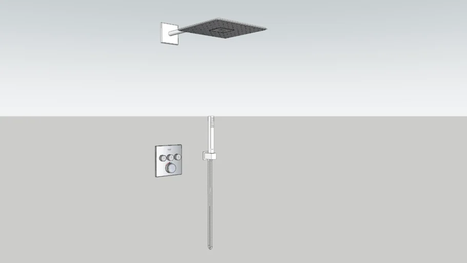 grohe rain showerhead and controls