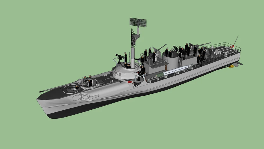 WW2 1944 GERMAN FAST ATTACK TORPEDO BOAT