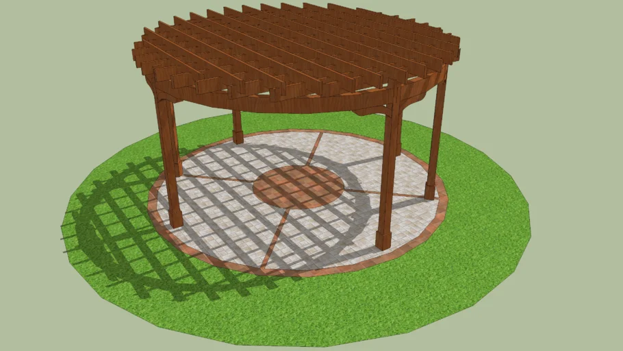 Custom Circular Wooden Pergola