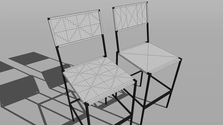 Aztec PCV Rattan Weave Bar Stool
