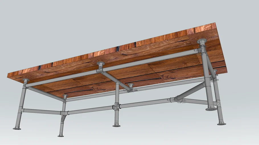 Metal Pipe Table | 3D Warehouse