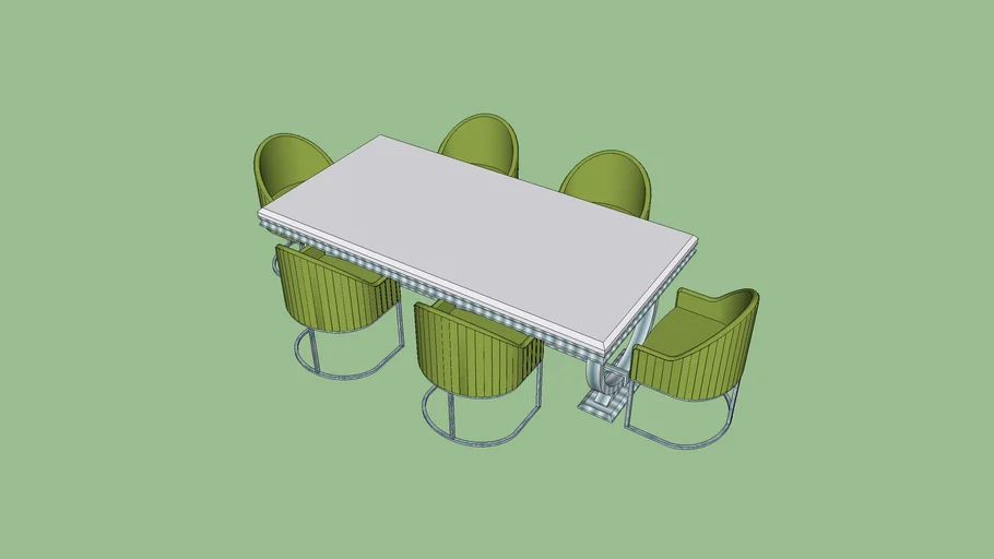 Dining table and chair