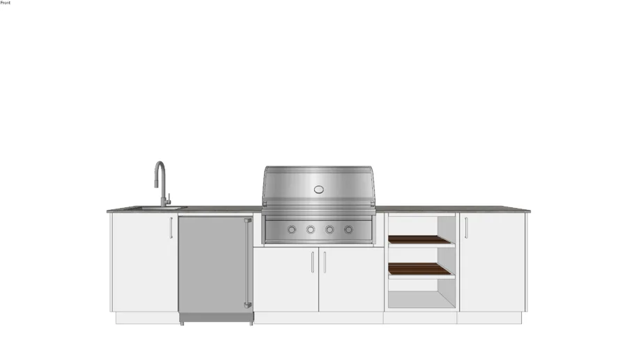 Tahoe 36 - Urban Bonfire Outdoor Kitchen