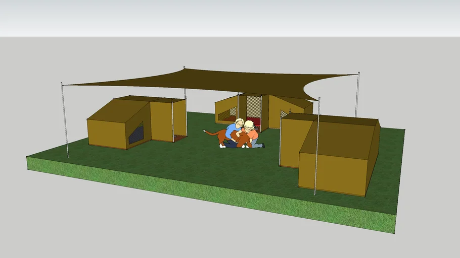 EDAR Portable Homeless Shelter with Porch Extension and Cargo Net