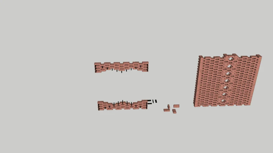 Mesh brick curtain wall