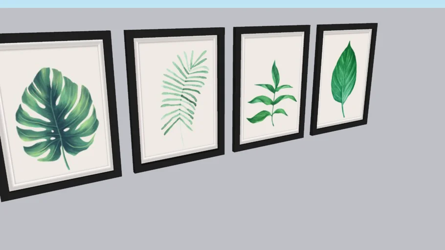 set cuadros acuarelados