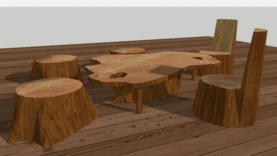 Kursi kayu Outdoor