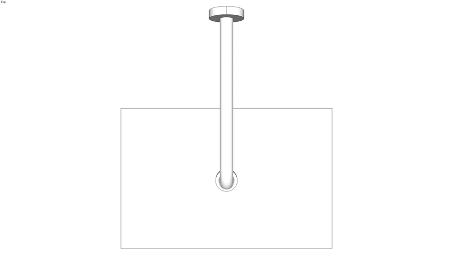 CHUVEIRO COM TUBO DE PAREDE RETANGULAR 36x24CM RAINSENSE CROMADO