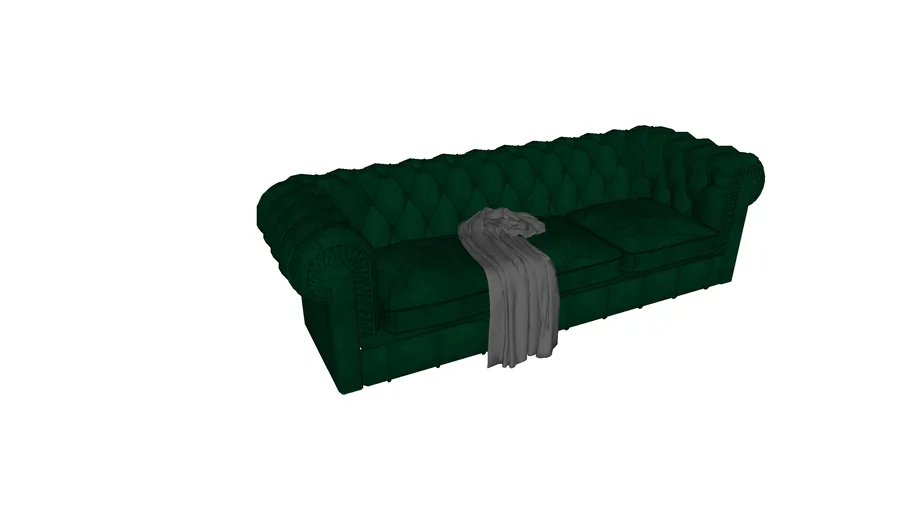 Chesterfield Sofa- Emerald green