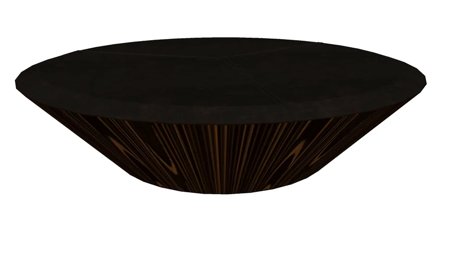 Dorset Coffee Table Aged Black Reclaimed Leather by Modloft