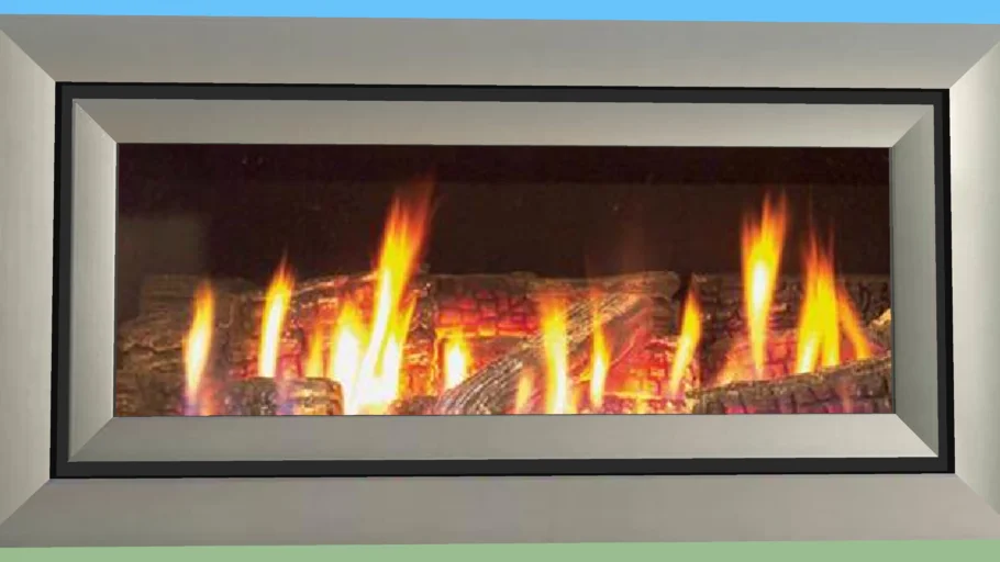 modern fireplace