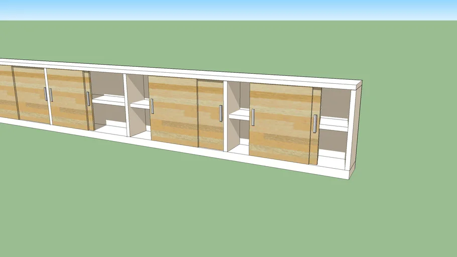 Long file cabinet