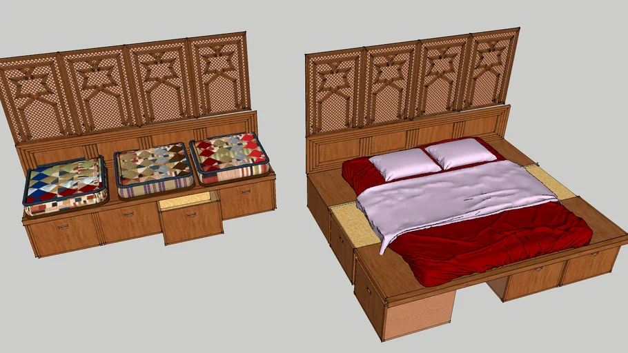 Convertable bench/ bed Moroccan style