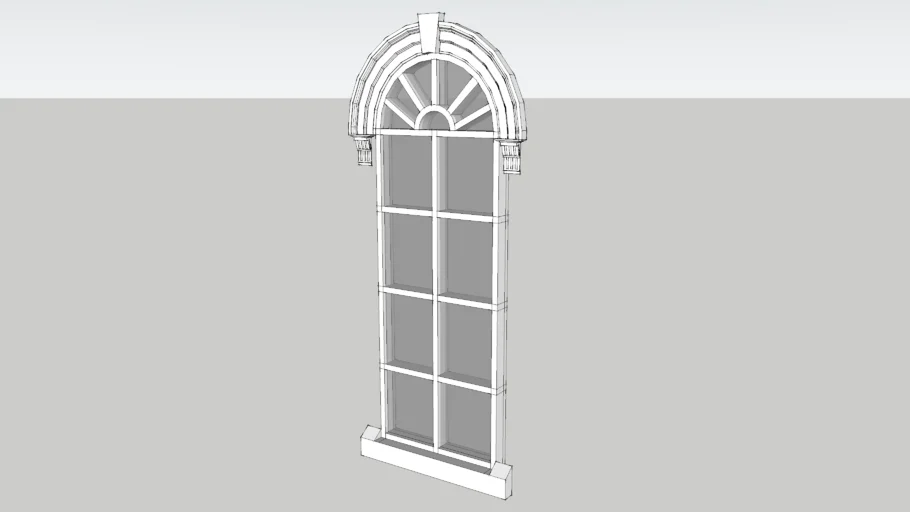 Victorian Arch-Top Window with Moulding