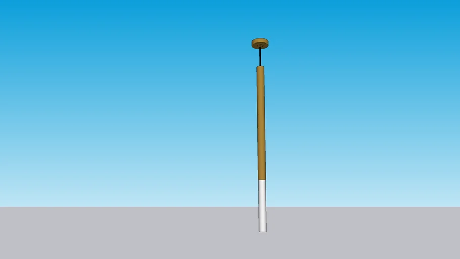 PENDENTE CILÍNDRICO 50XØ2,5CM ALUMÍNIO E ACRÍLICO DOURADO CHAMPANHE - PORTOFINO PD1815