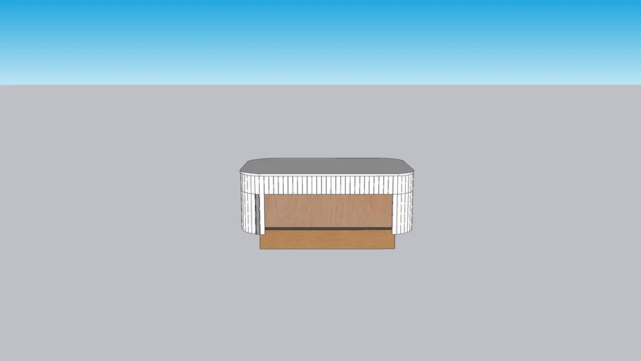 White Beadboard Island