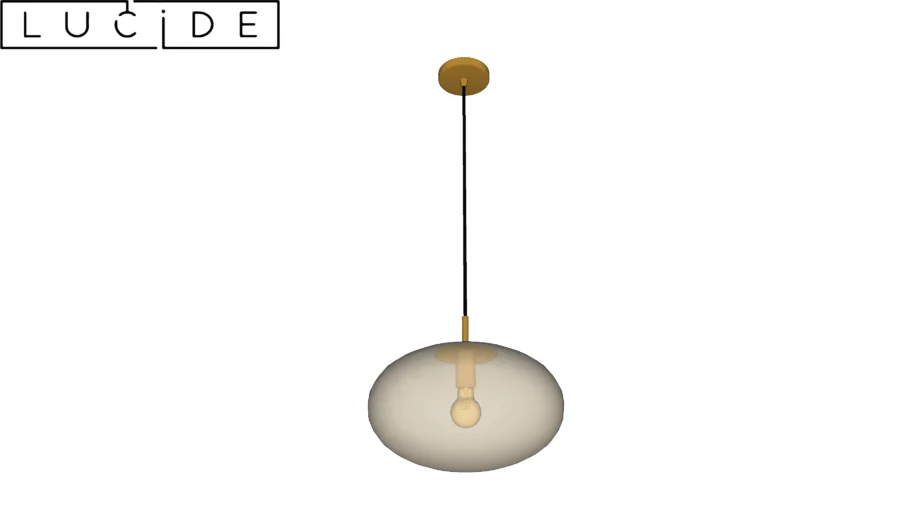 Lucide ELYSEE - Pendant light - Ø 38 cm - 1xE27 - Opal