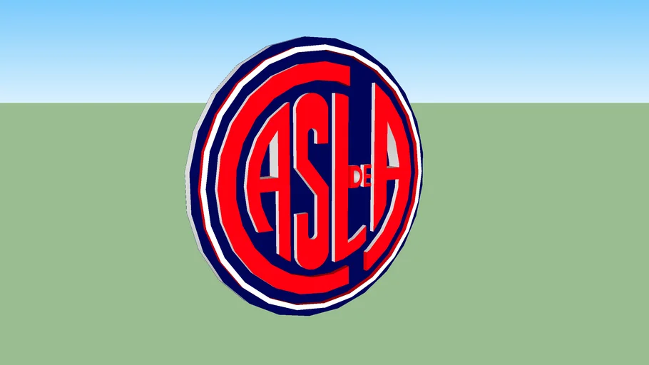 Antiguo escudo del C.A.S.L.A. azul,rojo y blanco