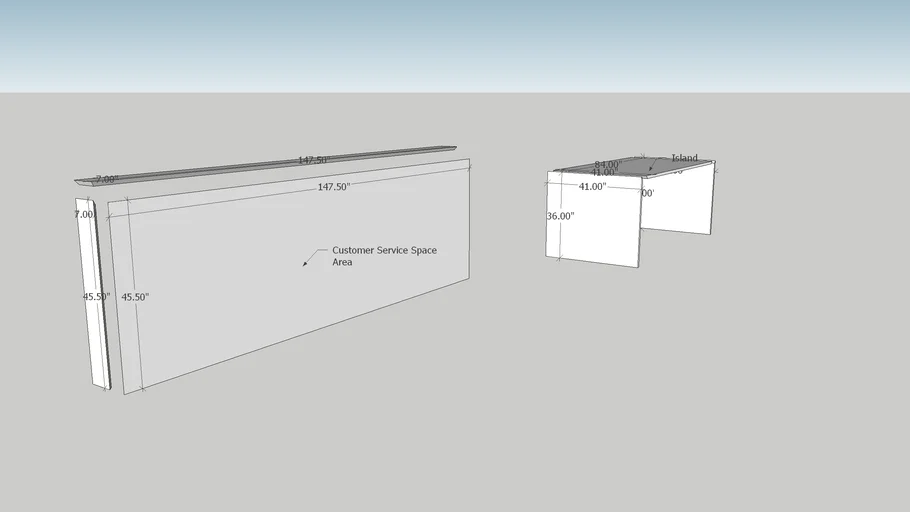 Customer Service Space Area and Island