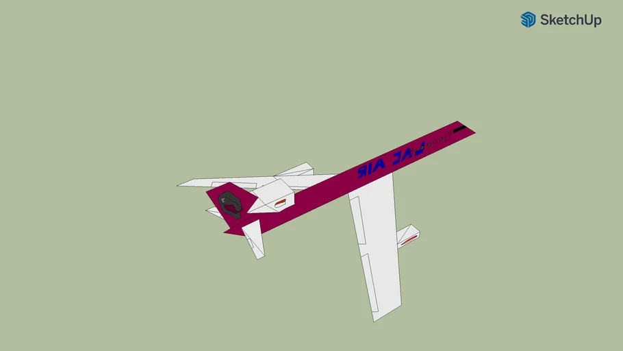 Paper Airplane Douglas DC-10