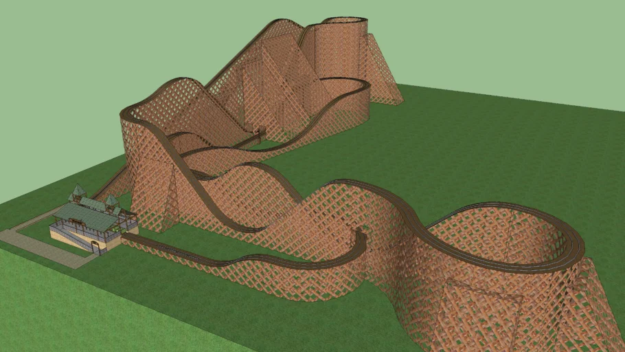 Wooden roller coaster