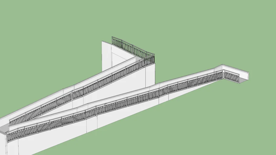 Ramp with railing | 3D Warehouse