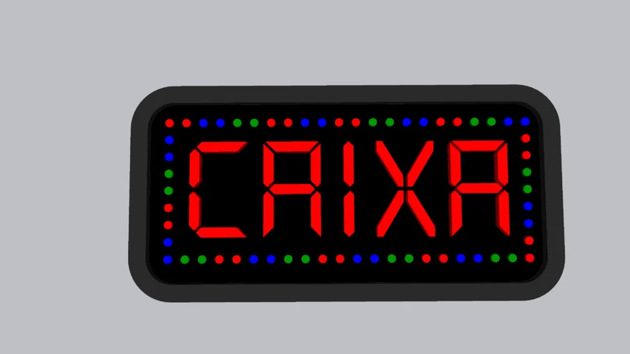 Placa Letreiro de Led Caixa