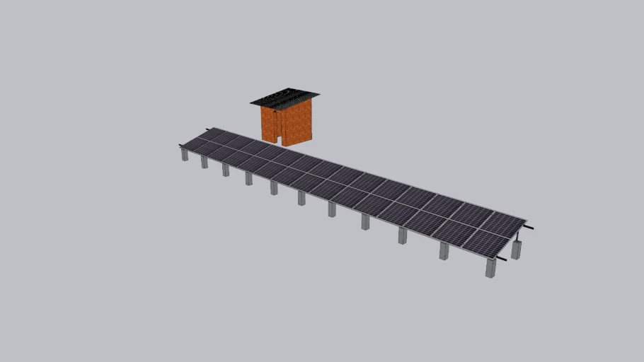 Estructura de concreto tipo Dado 15 Paneles 585W CanadianSolar CAMEDINO
