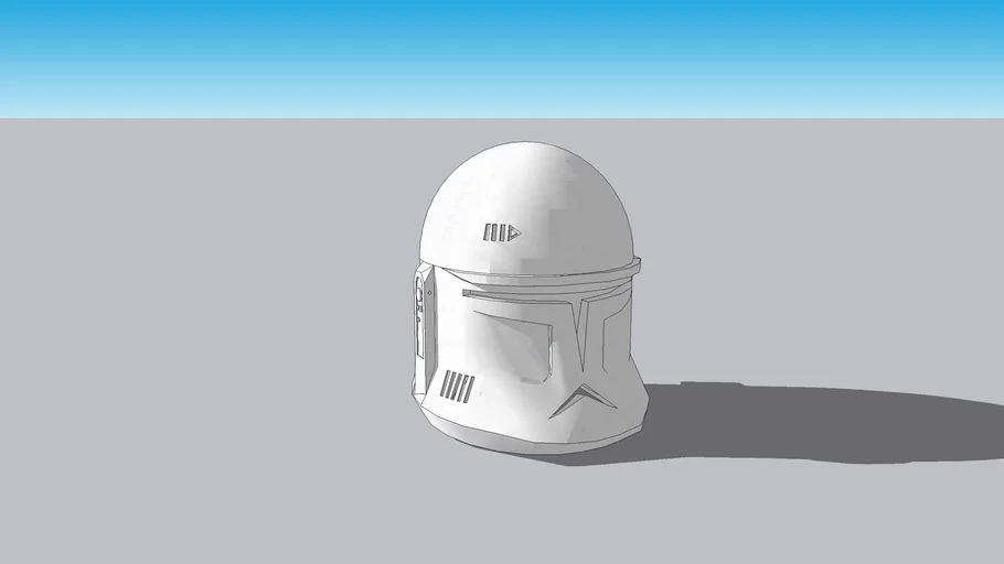 Custom Clone Trooper Helmet Design For 3D Printing