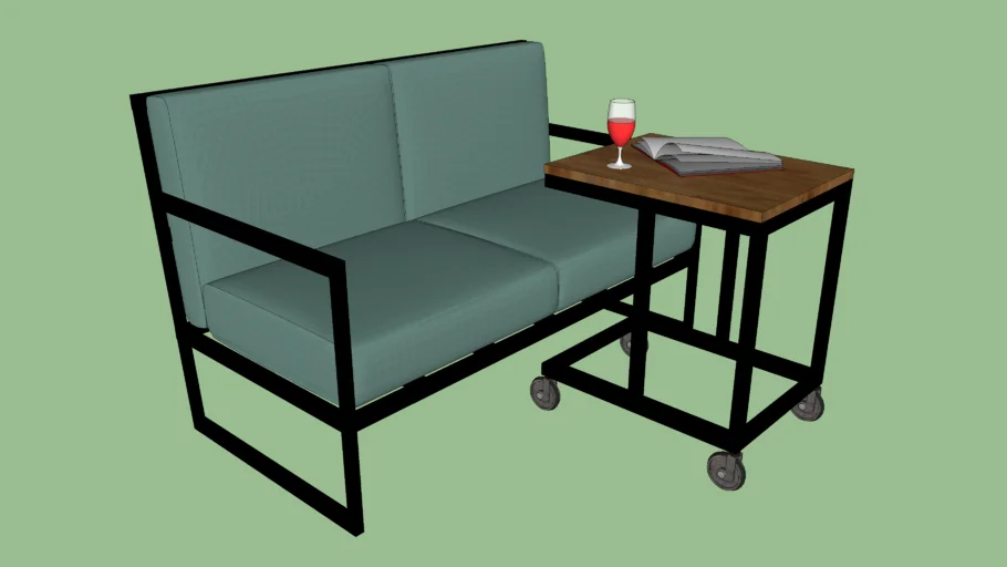 Sofa and table trolly for industrial style