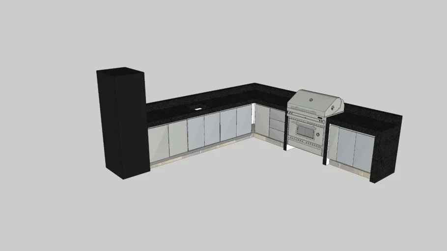 Barra Ejemplo 01 -Cocina Exterior -GRILL BOX