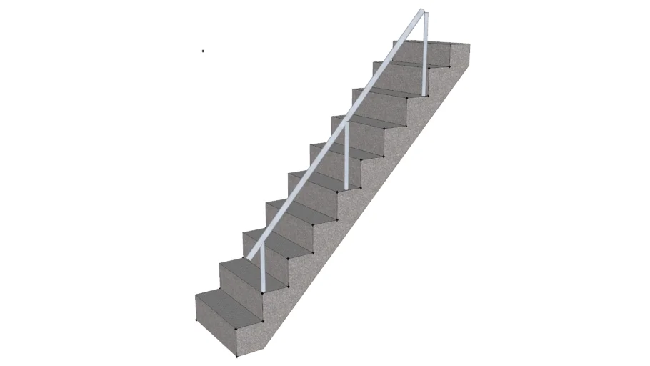 escada simples de concreto