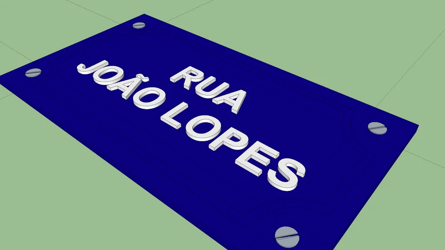 Placa de Rua Azul