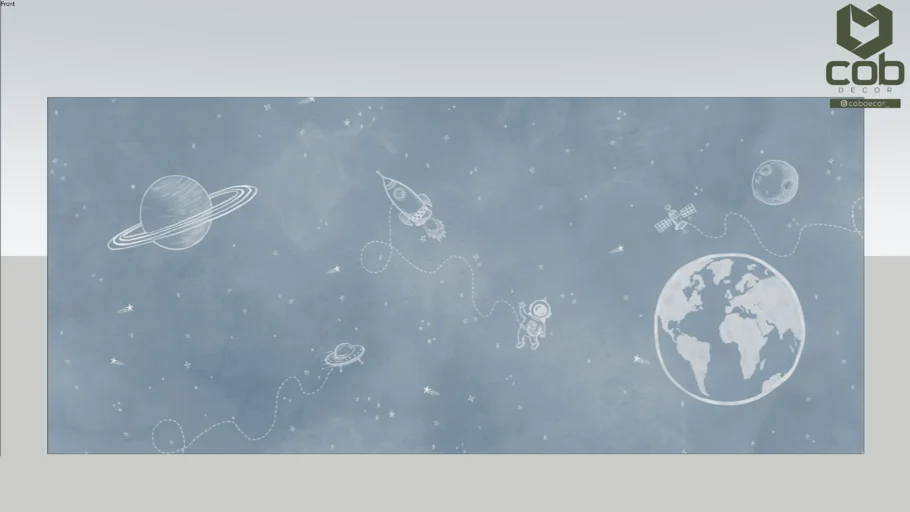 PAPEL DE PAREDE INFANTIL ASTRONAUTA
